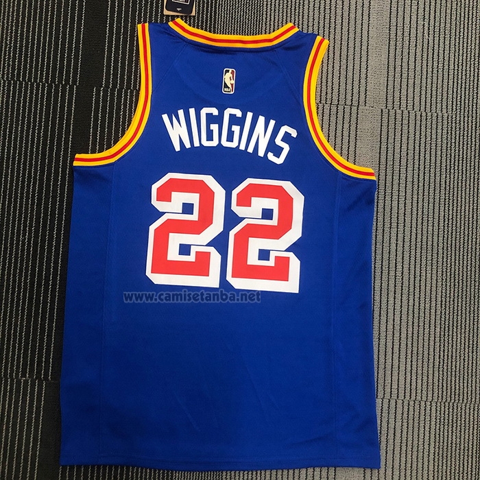 Camiseta Golden State Warriors Andrew Wiggins #22 75th Anniversary Azul
